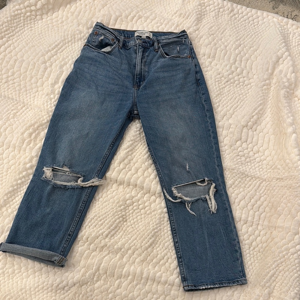 Classic Blue Distressed Women's Jeans